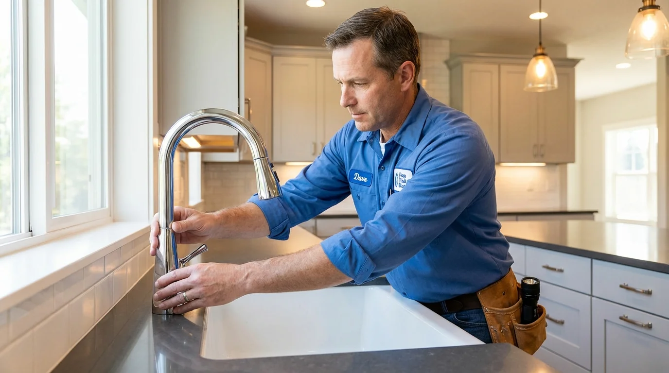 Kitchen faucet installation by Johns Plumbing LLC in Lake Andes